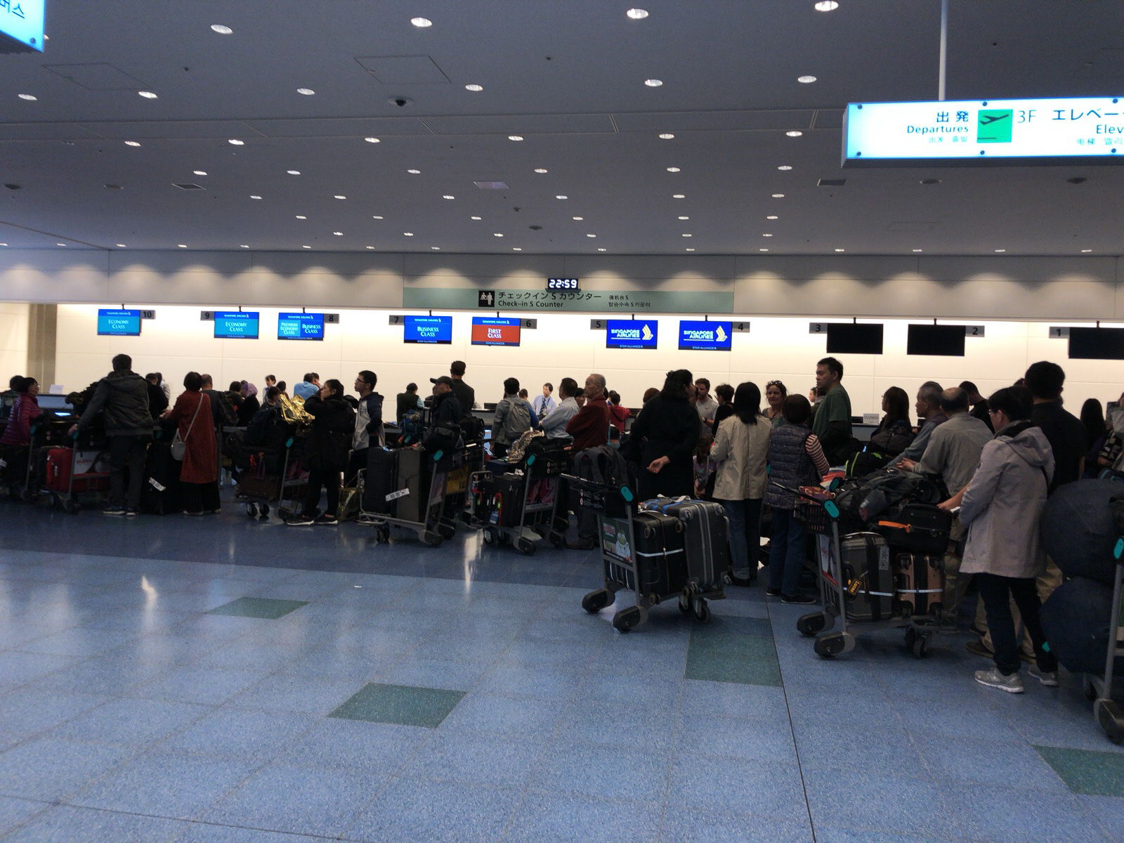 羽田空港国際線チェックインカウンター（2019/03/21）